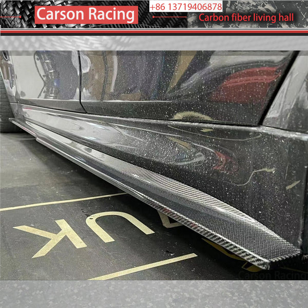 PSM Style Carbon Fiber Side Skirt Extensions for BMW M3 F80 / M4 F82 (2014-2020)