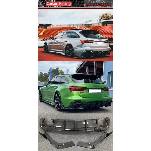 Carbon Fiber FD Style Rear Bumper Lip Spoiler — Audi RS6 (C8) / RS7 (C8) (2020–2022)