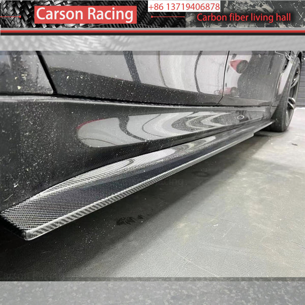 PSM Style Carbon Fiber Side Skirt Extensions for BMW M3 F80 / M4 F82 (2014-2020)