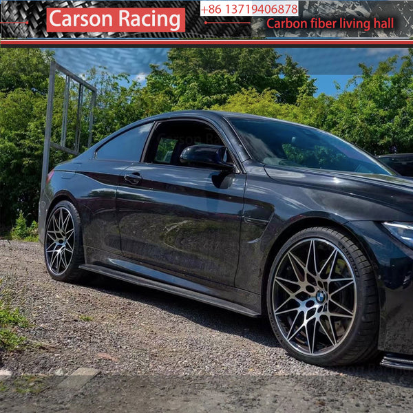 PSM Style Carbon Fiber Side Skirt Extensions for BMW M3 F80 / M4 F82 (2014-2020)