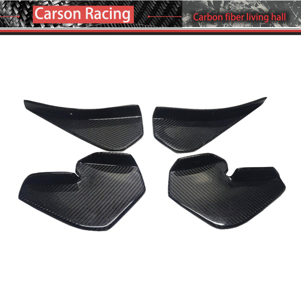GT Style Carbon Fiber Front Bumper Wind Knife Canards for BMW M3 F80 / M4 F82 (2014-2020)