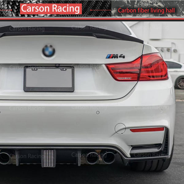 MP Style Carbon Fiber Rear Bumper Corner Canards for BMW M3 F80 / M4 F82 (2014-2020)