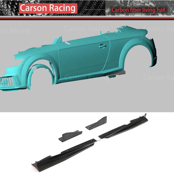 Carbon Fiber S Style Side Skirt Extensions — Audi TT / TTS / TT RS (MK3) (2015–2019)