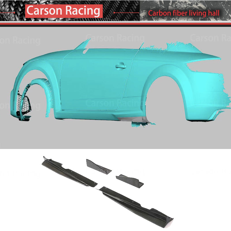 Carbon Fiber S Style Side Skirt Extensions — Audi TT / TTS / TT RS (MK3) (2015–2019)