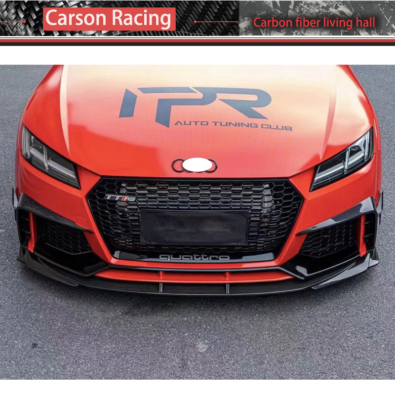 Carbon Fiber Y Style Front Bumper Lip — Audi TT / TTS / TT RS (MK3) (2015–2019)