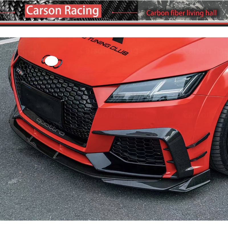 Carbon Fiber Y Style Front Bumper Lip — Audi TT / TTS / TT RS (MK3) (2015–2019)