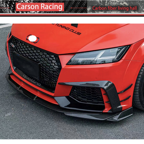 Carbon Fiber Y Style Front Bumper Lip — Audi TT / TTS / TT RS (MK3) (2015–2019)