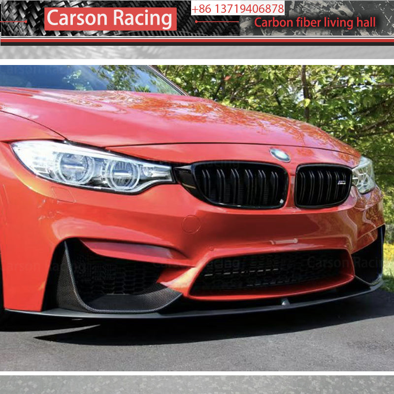 Dry Carbon Fiber MP Style Front Bumper Lip for BMW M3 F80 / M4 F82 / M4 F83 (2014-2020)