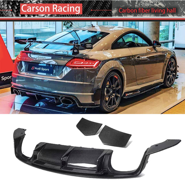 Carbon Fiber Rear Diffuser Lip Spoiler — Audi TT (MK3) / TTS / TT RS (8S) (2015–2019)