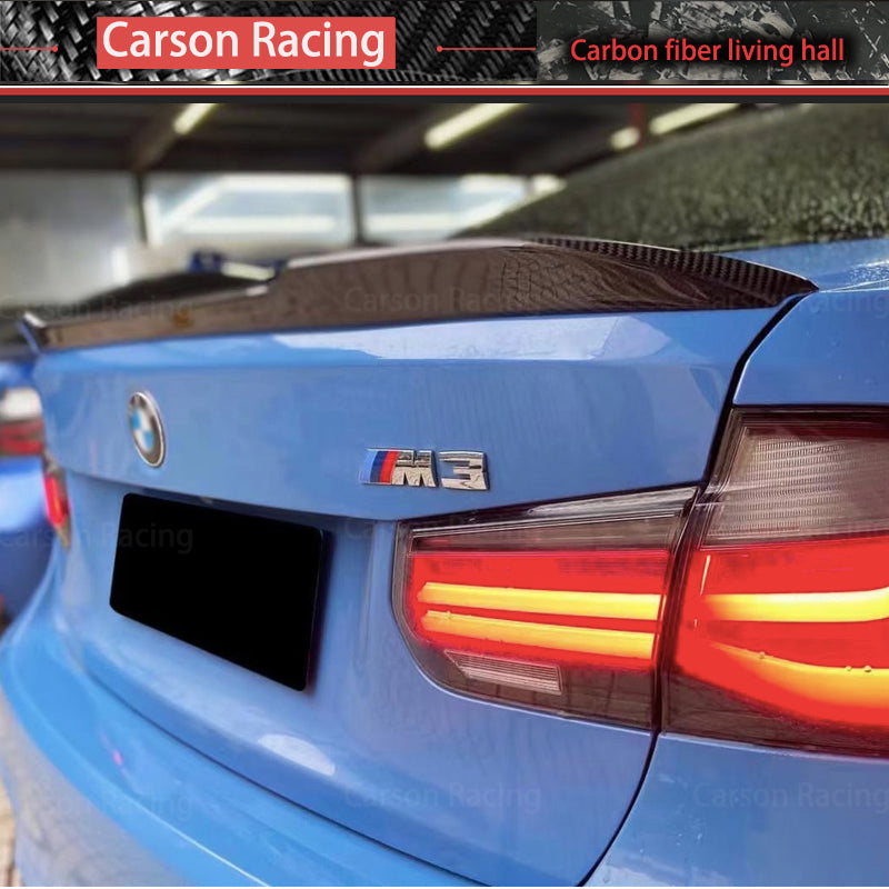 CS Style Carbon Fiber Rear Trunk Spoiler Wing for BMW 3 Series F30 / M3 F80 (2011-2019)