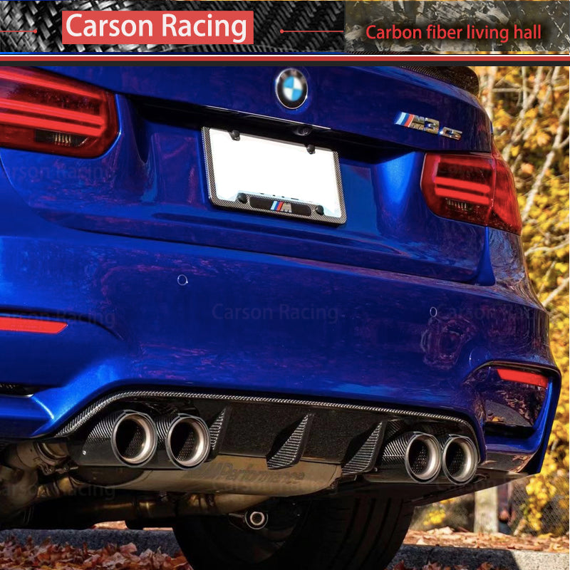 MP Style Carbon Fiber Rear Bumper Diffuser for BMW M3 F80 / M4 F82 / M4 F83 (2014-2020)