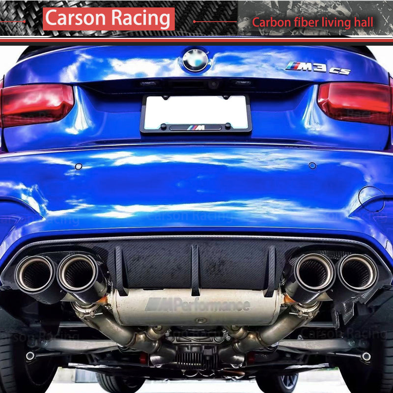 MP Style Carbon Fiber Rear Bumper Diffuser for BMW M3 F80 / M4 F82 / M4 F83 (2014-2020)