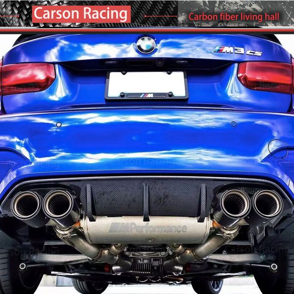MP Style Carbon Fiber Rear Bumper Diffuser for BMW M3 F80 / M4 F82 / M4 F83 (2014-2020)