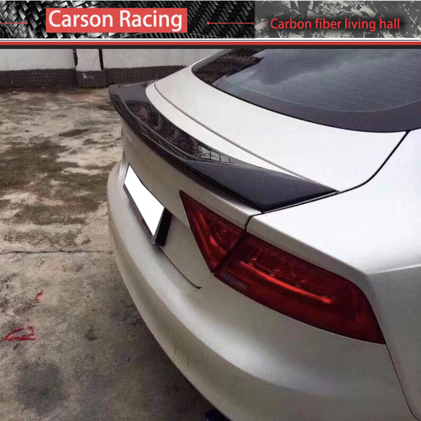 Forged Carbon Fiber KZ Rear Trunk Spoiler — Audi A7 (2012–2018)