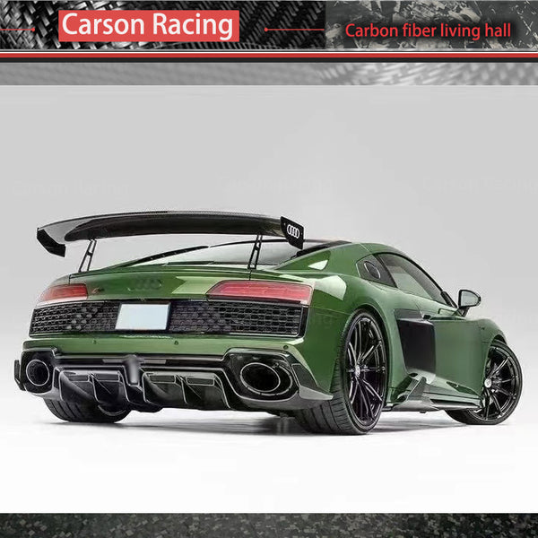 Dry Carbon Fiber Front Bumper Lip & Side Skirt Kit — Audi R8 5.2 (2017–2024)