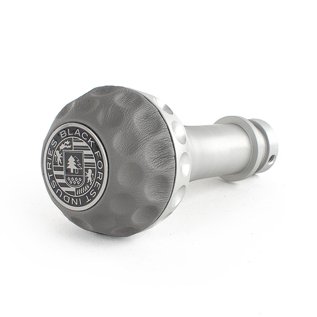 BFI GSB Heavy Weight Shift Knob, Auto / DSG, Golf Ball for Volkswagen Passat, Atlas, Eos, Passat CC & More (1999–2026) - Graphite Gray Napa Leather / Machined Finish