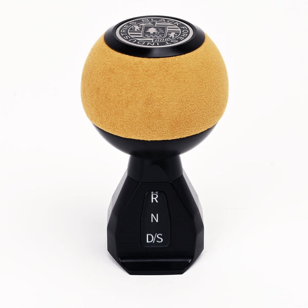 BFI GS2 Heavy Weight Shift Knob, Auto / DSG for Volkswagen Golf MK8 & Atlas Mk1 (2019–2026) - Caramel Alcantara / Black Anodized