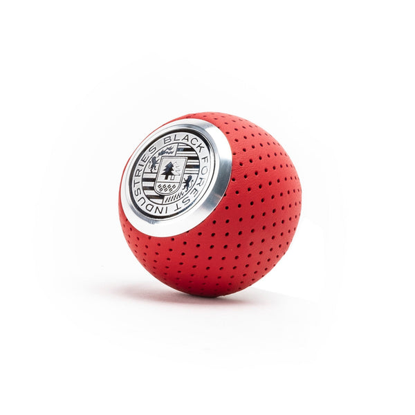 BFI GS2 Heavy Weight Shift Knob, Universal - Normal / Metric / Rosso Centaurus Air Leather / Machined Finish