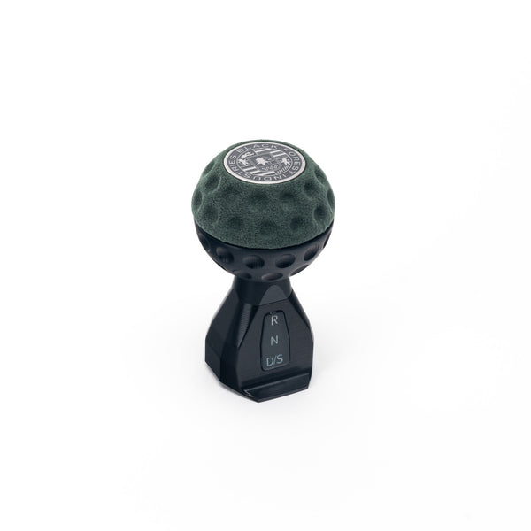 BFI GSB Heavy Weight Shift Knob, Auto / DSG for Volkswagen Golf MK8 & Atlas Mk1 (2019–2026) - Emerald Green Alcantara / Black Anodized