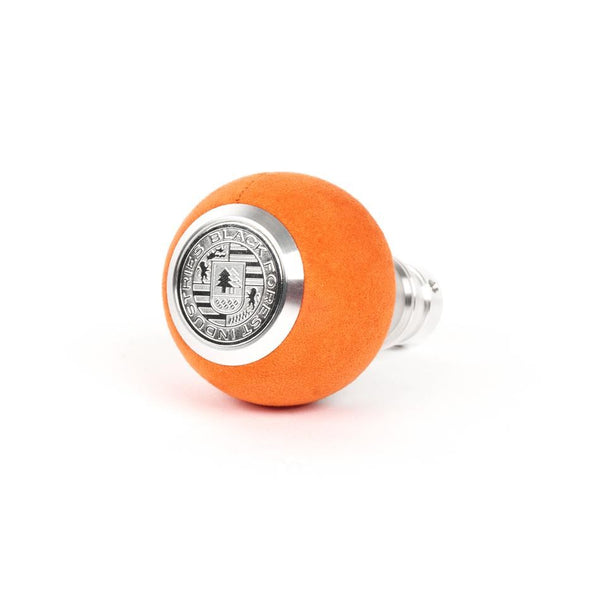 BFI GS2 Heavy Weight Shift Knob, Auto / DSG for BMW 3 Series, Z3, 5 Series, 7 Series & More (1990–2010) - Orange Alcantara / Machined Finish