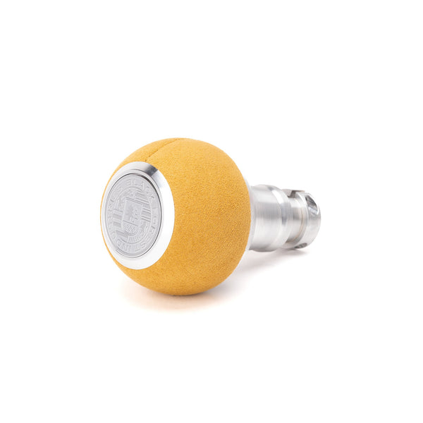 BFI GS2 Heavy Weight Shift Knob, Manual for Volkswagen Golf, Jetta, Passat, Corrado & More (1985–2020) - Caramel Alcantara / Machined Finish