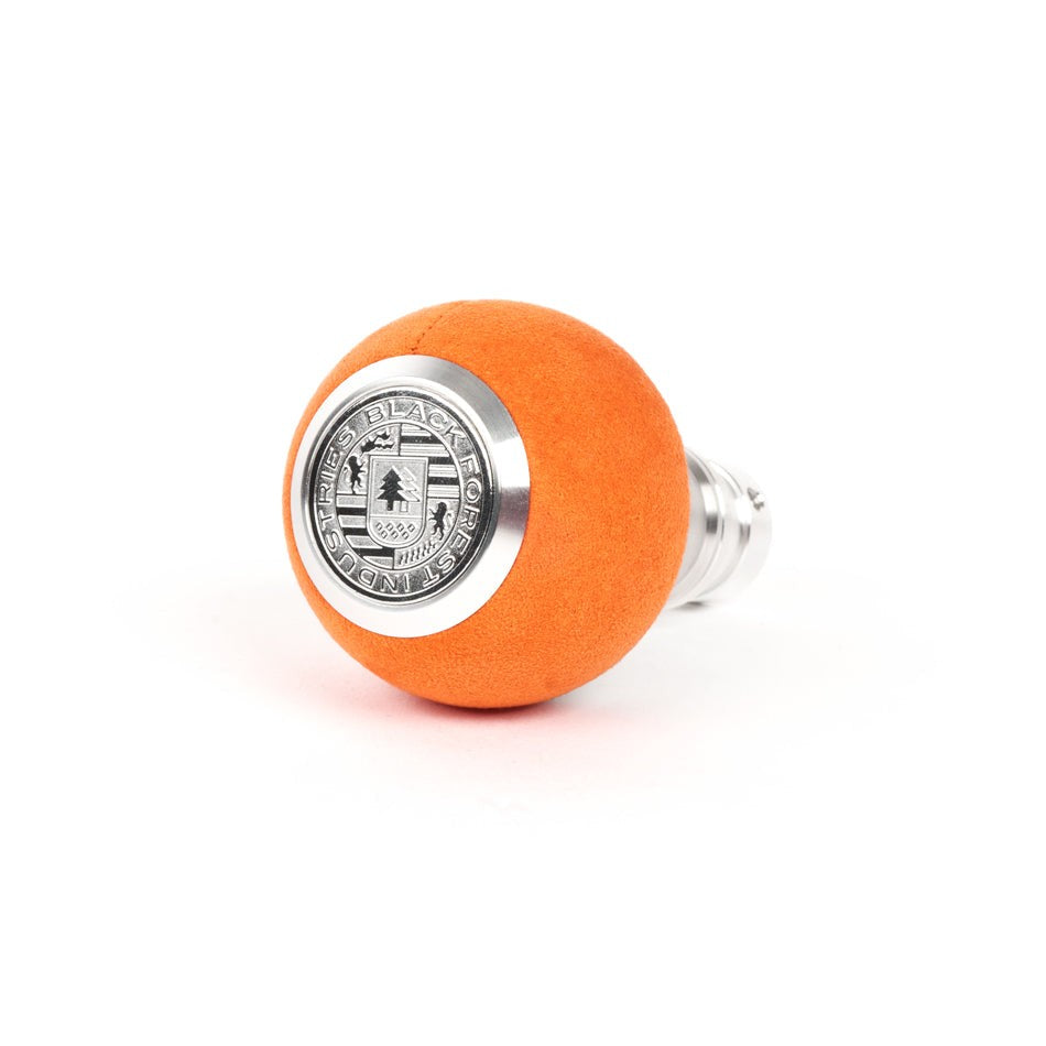 BFI GS2 Heavy Weight Shift Knob, Threaded - Orange Alcantara / Machined Finish