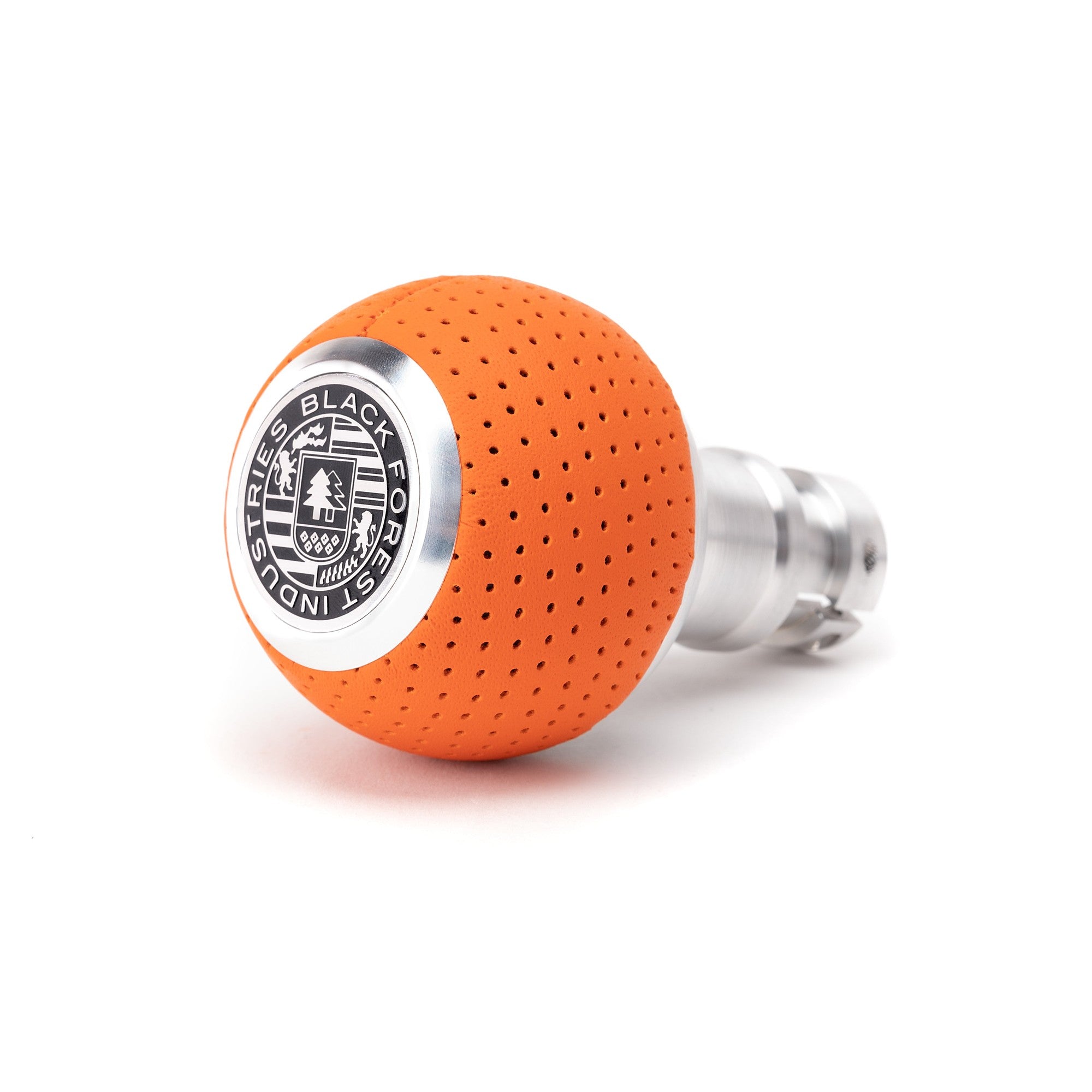 BFI GS2 Heavy Weight Shift Knob, Threaded - Arancia Mira Orange Air Leather / Machined Finish
