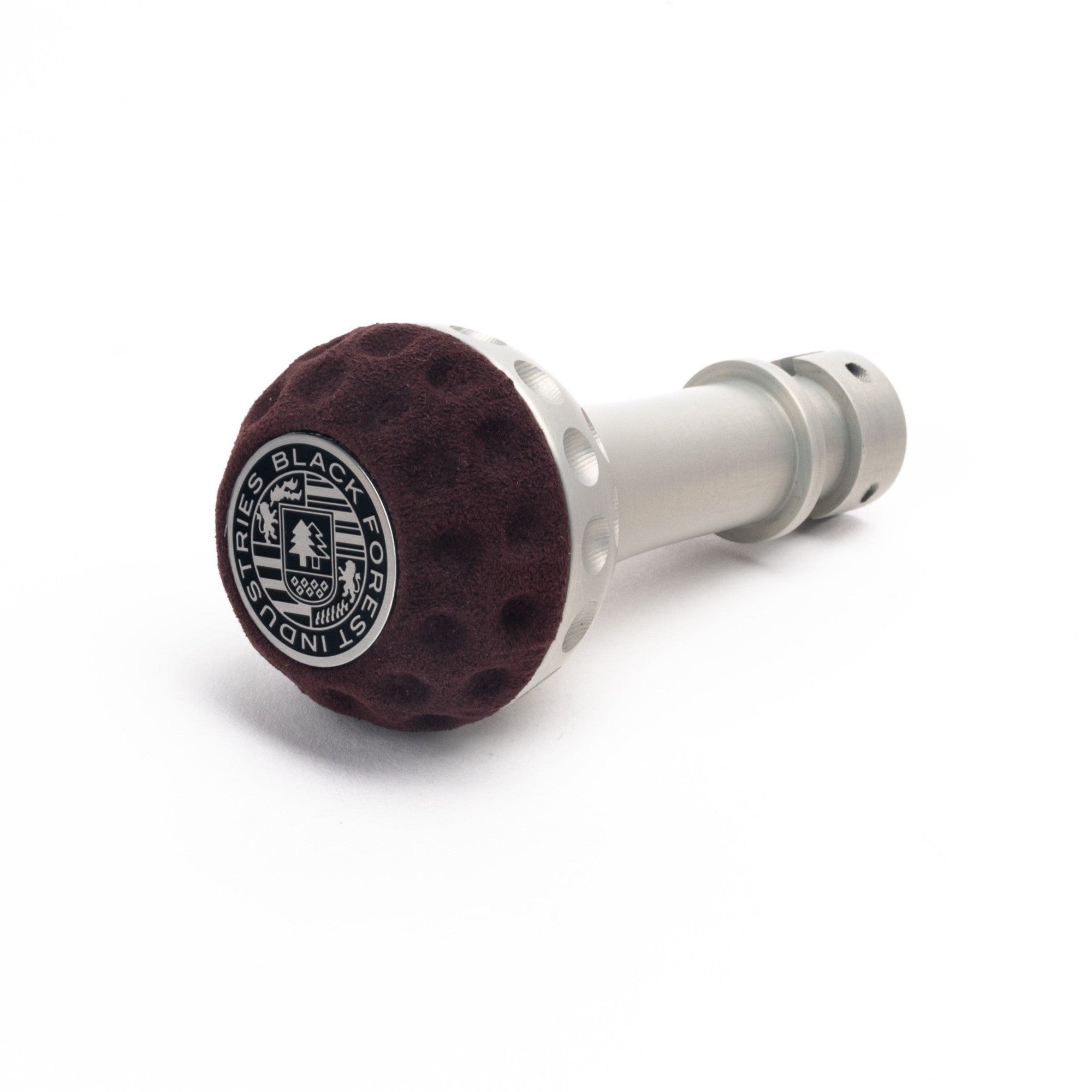 BFI GSB Heavy Weight Shift Knob, Manual, Golf Ball for BMW 6 Series, 3 Series, 8 Series, 5 Series & More (1976–2026) - Aubergine Alcantara / Machined Finish