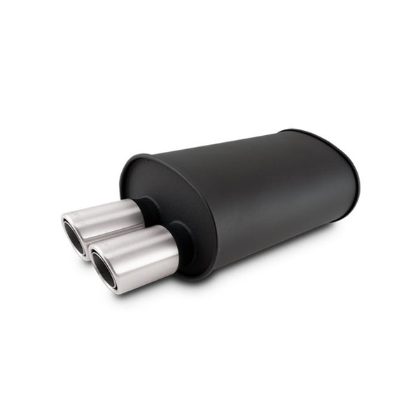 Flat Black Universal Mufflers with 304 Stainless Steel Exhaust Tips