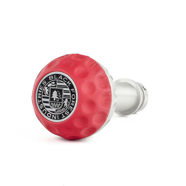 BFI GSB Heavy Weight Shift Knob, Auto / DSG, Golf Ball for Volkswagen Passat, Atlas, Eos, Passat CC & More (1999–2026) - Rosso Centaurus Napa Leather / Machined Finish