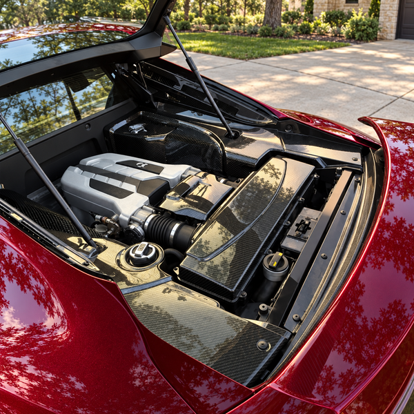 Carbon Fiber Engine Bay Covers - Audi R8 Gen 1 (2007-2015) — edited rendering 4