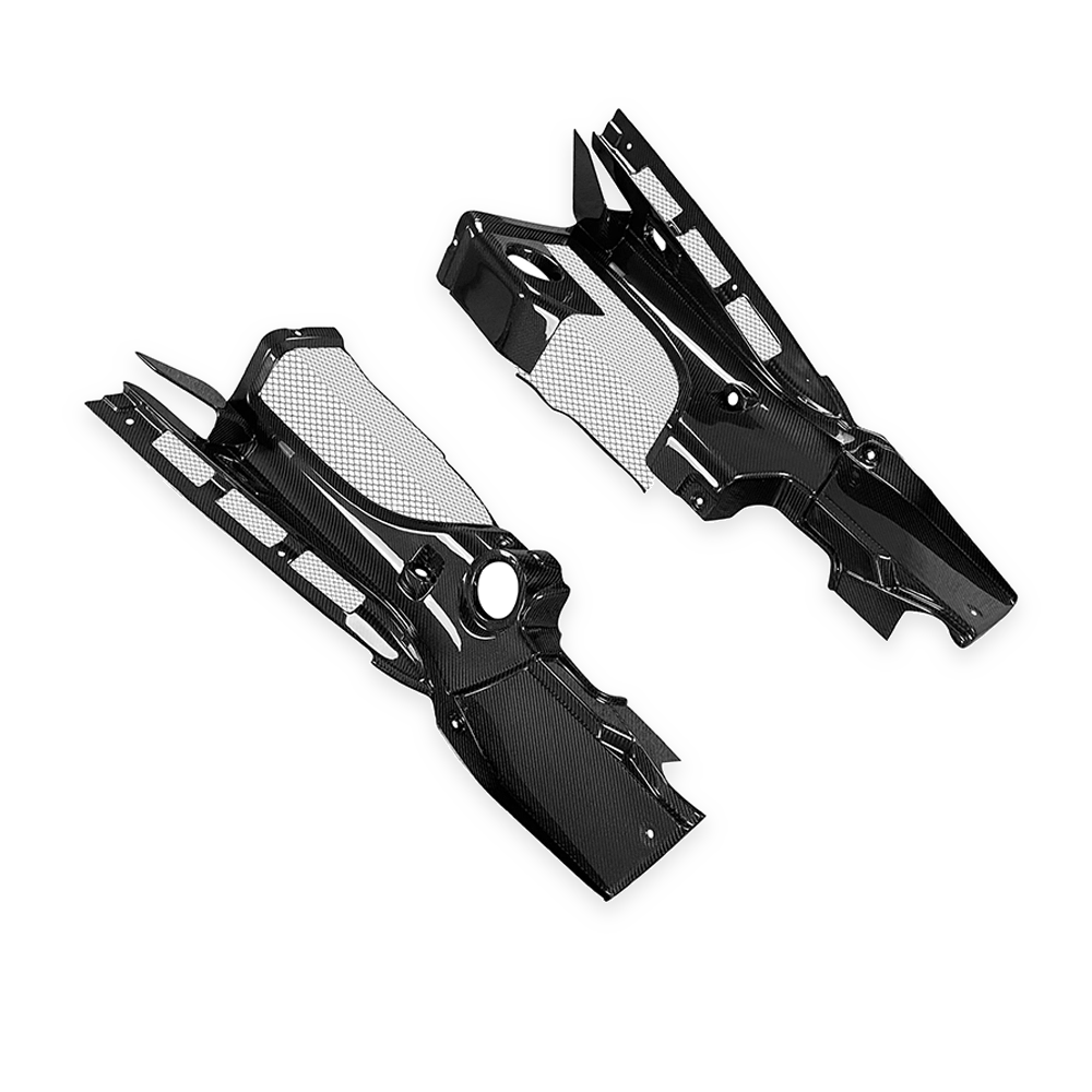 Carbon Fiber Engine Bay Covers - Audi R8 Gen 1 (2007-2015) — original carbon weave, background-only cleanup 1