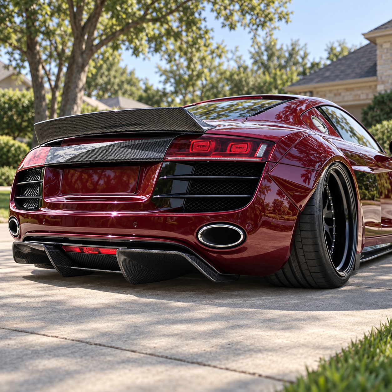 Carbon Fiber Rear Decklid - Audi R8 Gen 1 V10 (2009-2015) — edited rendering 4