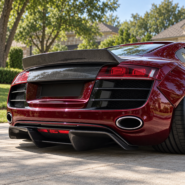 Carbon Fiber Rear Diffuser V4 - Audi R8 Gen 1 V10 (2009-2015) — edited rendering 4