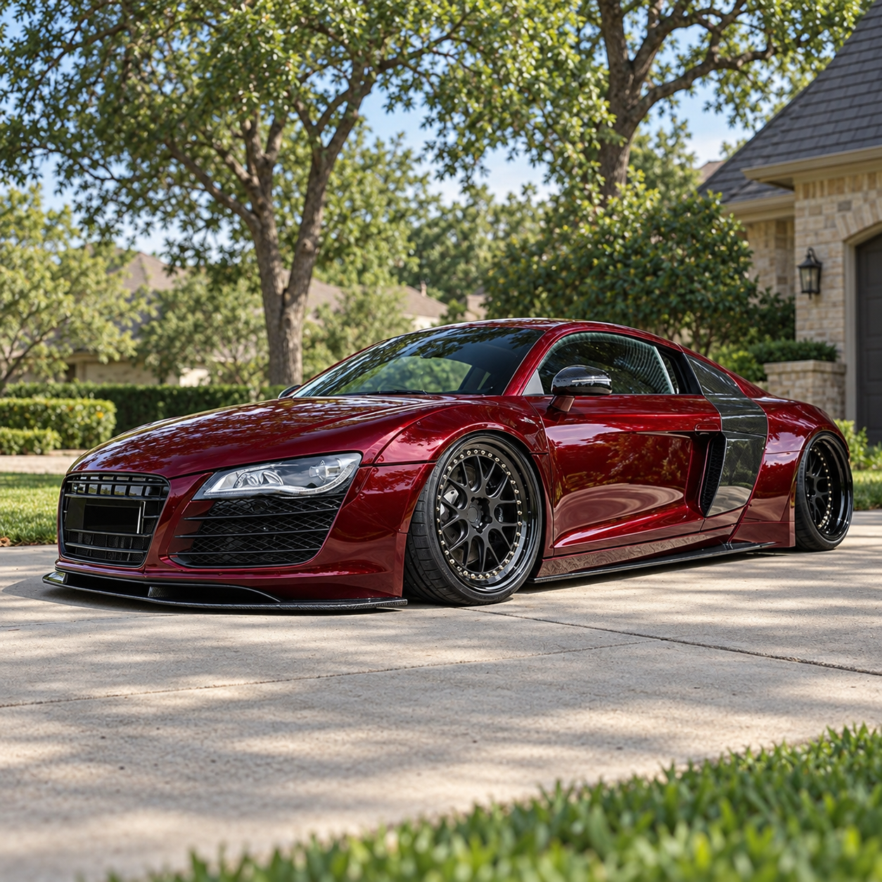 Carbon Fiber Side Skirts V3 - Audi R8 Gen 1 (2007-2015) — edited rendering 2