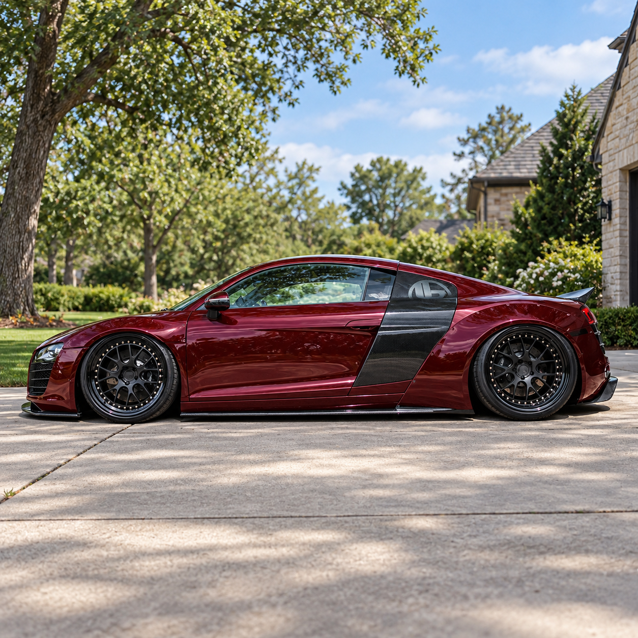 Carbon Fiber Side Skirts V3 - Audi R8 Gen 1 (2007-2015) — edited rendering 3