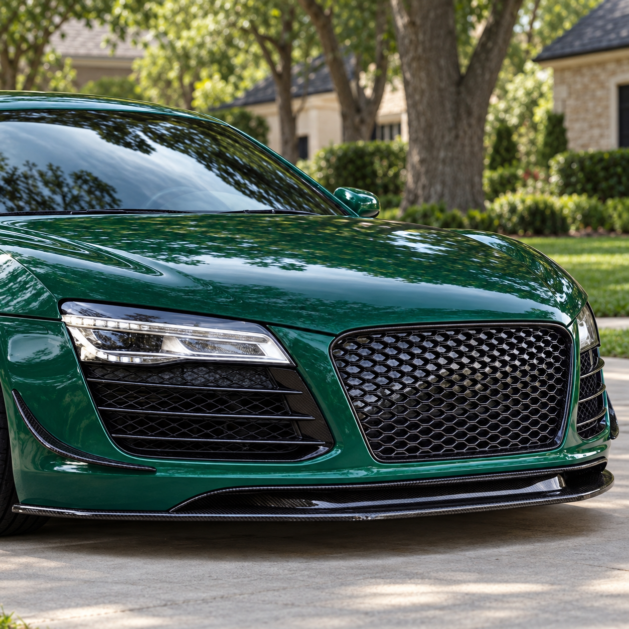 Carbon Fiber Front Lip V4 - Audi R8 Gen 1 (2007-2015) — edited rendering 3