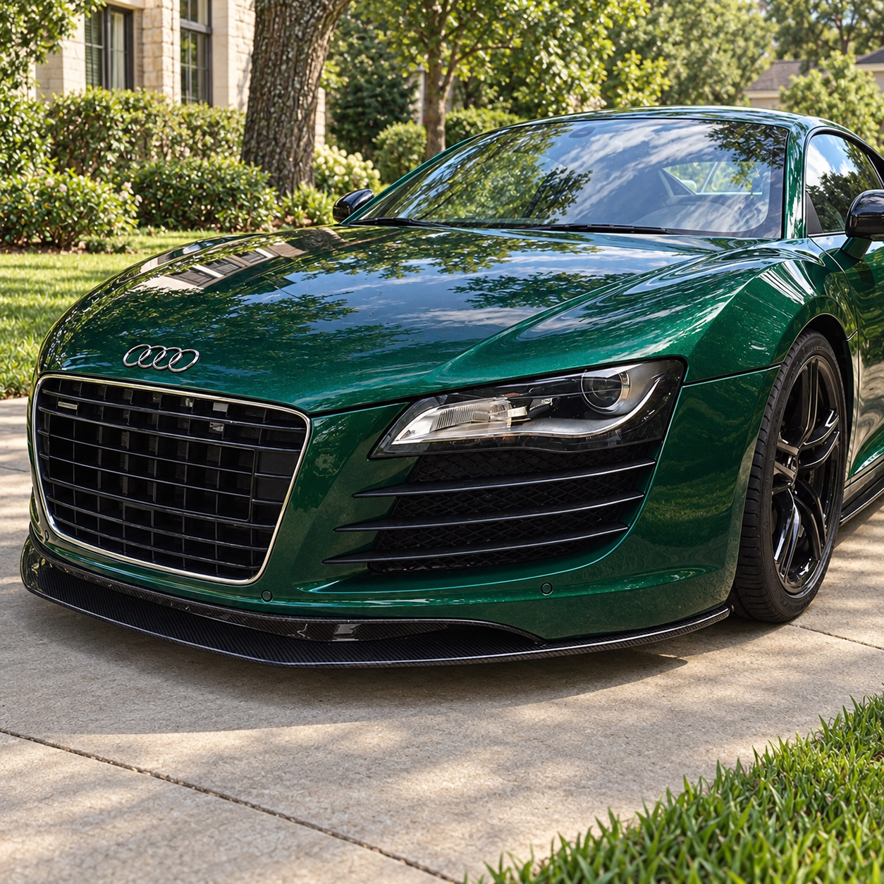 Carbon Fiber Front Lip V4 - Audi R8 Gen 1 (2007-2015) — edited rendering 6
