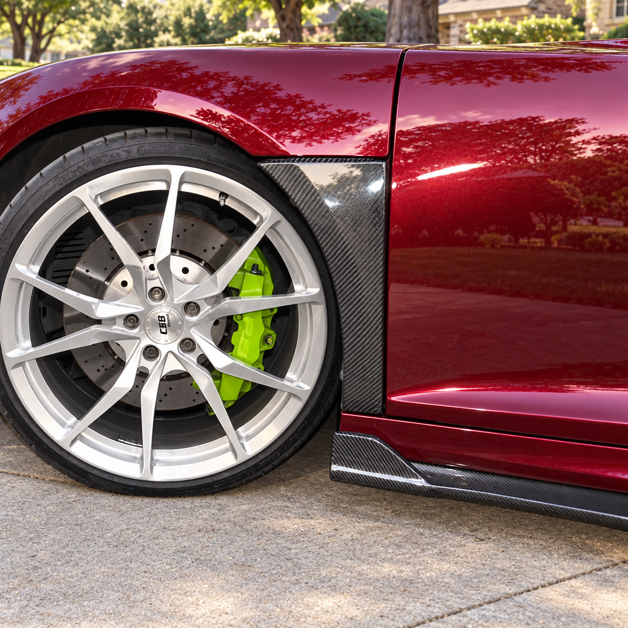 Carbon Fiber Front Fender Side Panels - Audi R8 Gen 1 (2007-2015) — edited rendering 4
