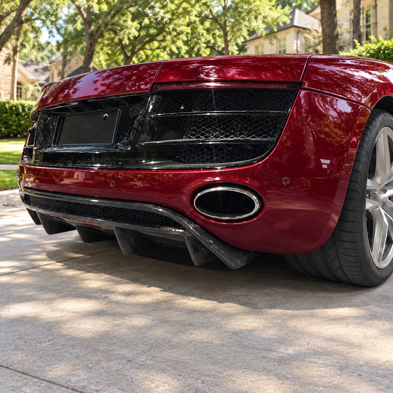 Carbon Fiber Rear Diffuser V1 - Audi R8 Gen 1 V10 (2009-2015) — edited rendering 3
