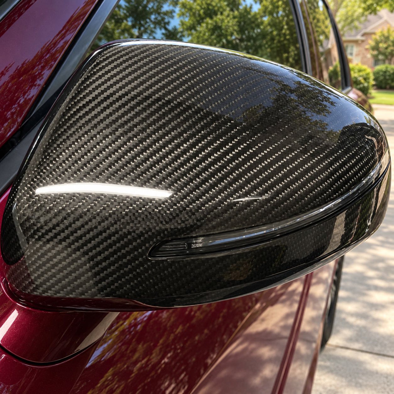 Carbon Fiber Mirror Caps - Audi R8 Gen 1 (2007-2012) — edited rendering 2