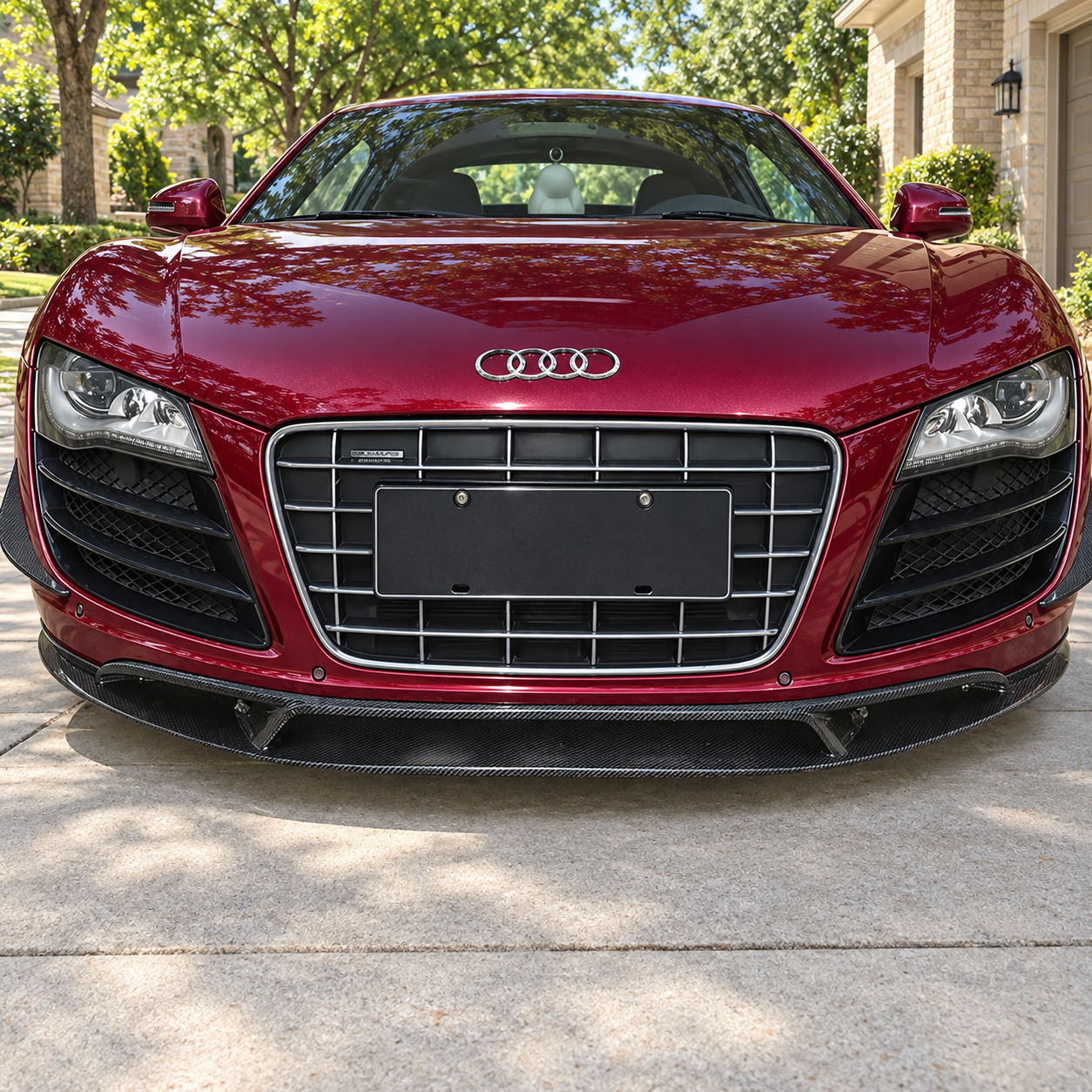 Carbon Fiber Front Lip V1 - Audi R8 Gen 1 (2007-2015) — edited rendering 3