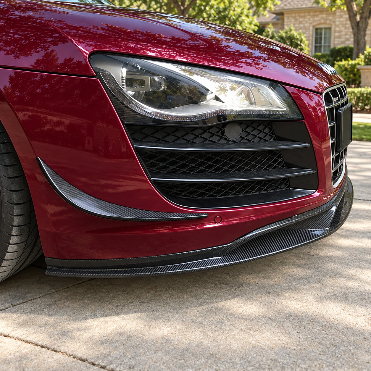Carbon Fiber Front Lip V1 - Audi R8 Gen 1 (2007-2015) — edited rendering 6