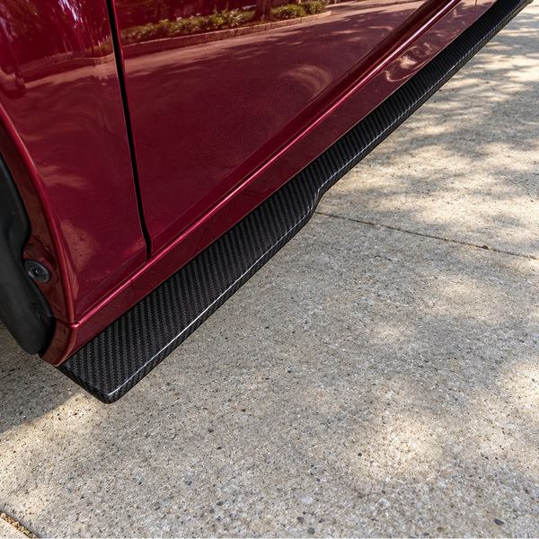 Carbon Fiber Side Skirts V1 - Audi R8 Gen 1 (2007-2015) — original carbon weave, background-only cleanup 1