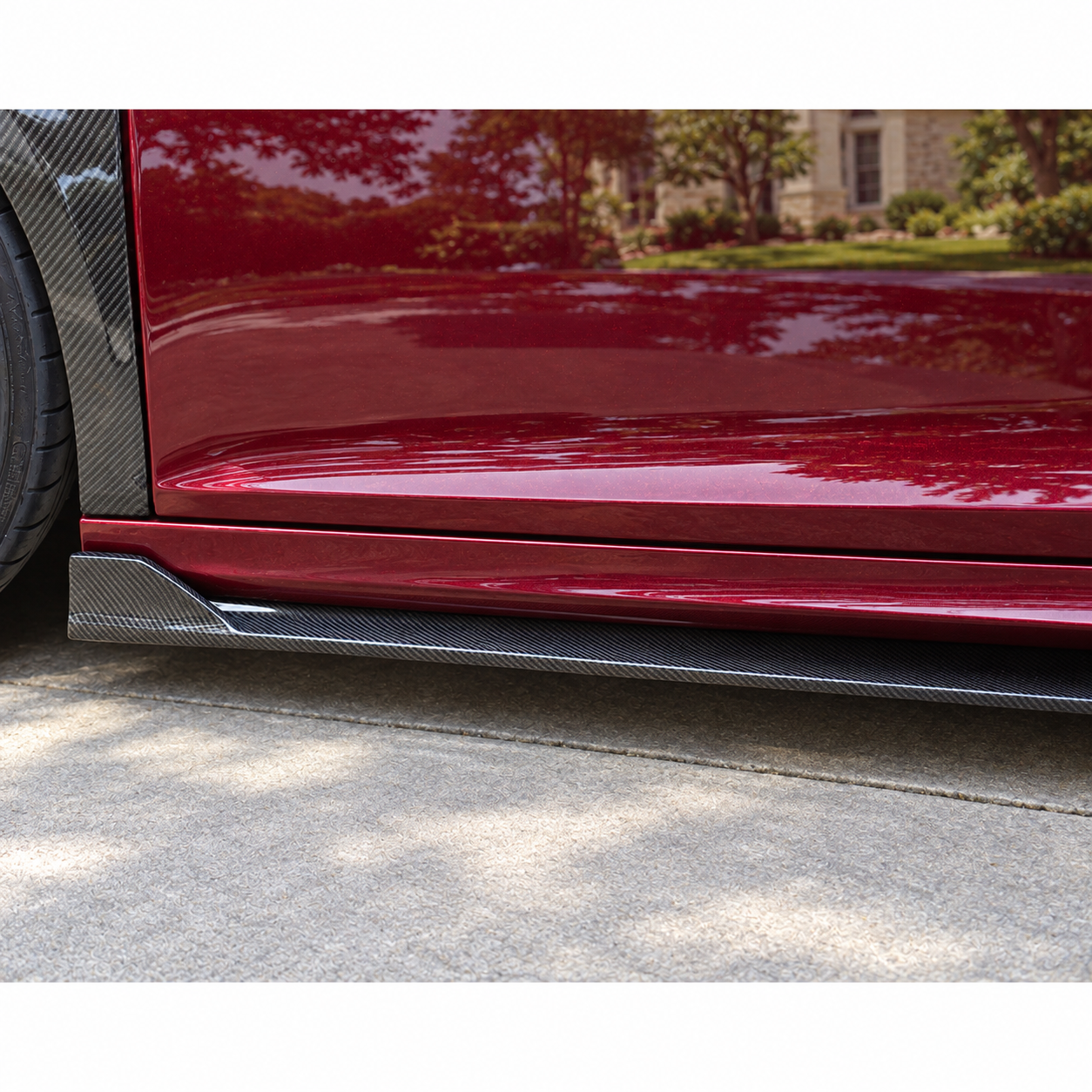 Carbon Fiber Side Skirts V2 - Audi R8 Gen 1 (2007-2015) — edited rendering 2
