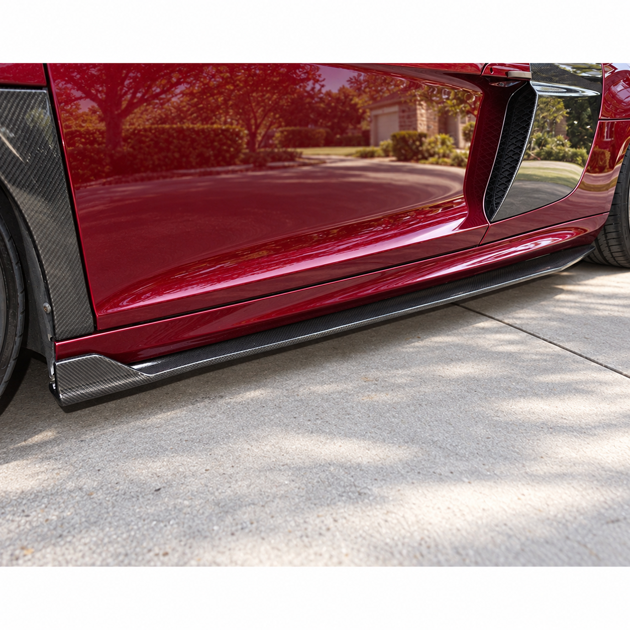 Carbon Fiber Side Skirts V2 - Audi R8 Gen 1 (2007-2015) — edited rendering 5
