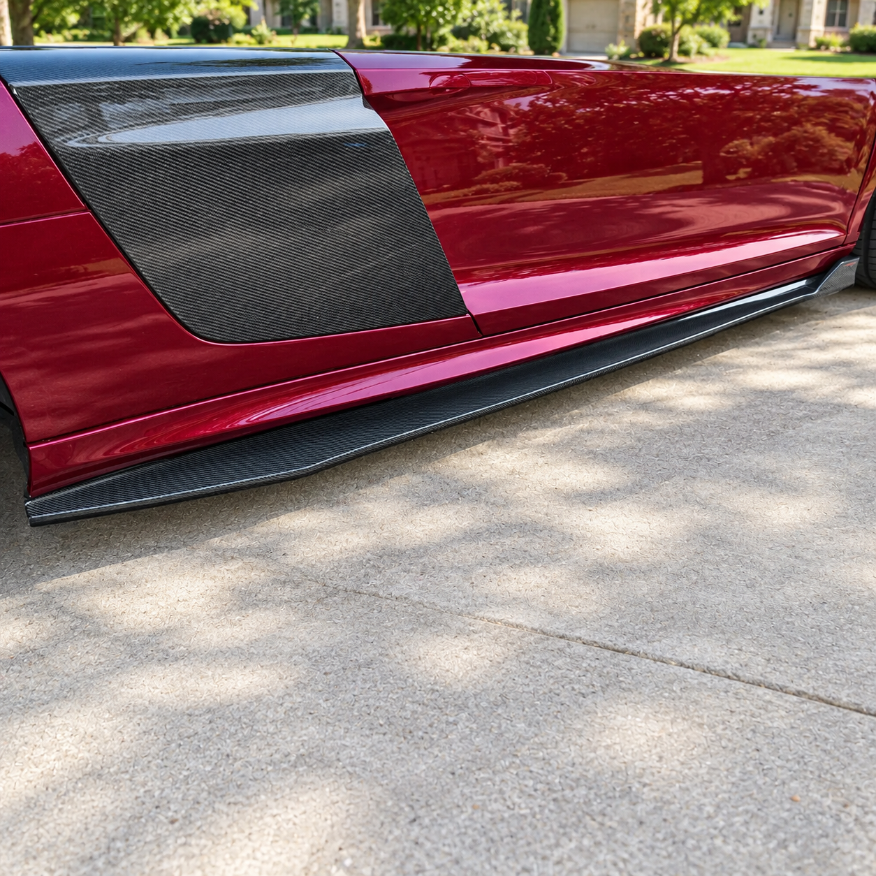 Carbon Fiber Side Skirts V2 - Audi R8 Gen 1 (2007-2015) — edited rendering 6