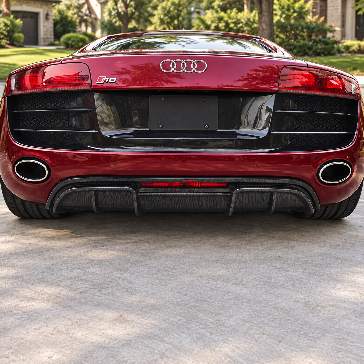 Carbon Fiber Rear Diffuser V2 - Audi R8 Gen 1 (2007-2015) — edited rendering 3