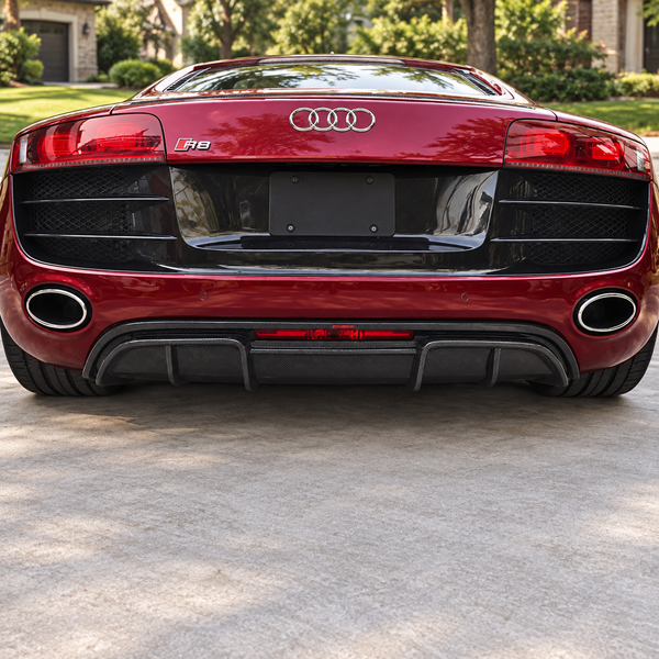 Carbon Fiber Rear Diffuser V2 - Audi R8 Gen 1 (2007-2015) — edited rendering 3
