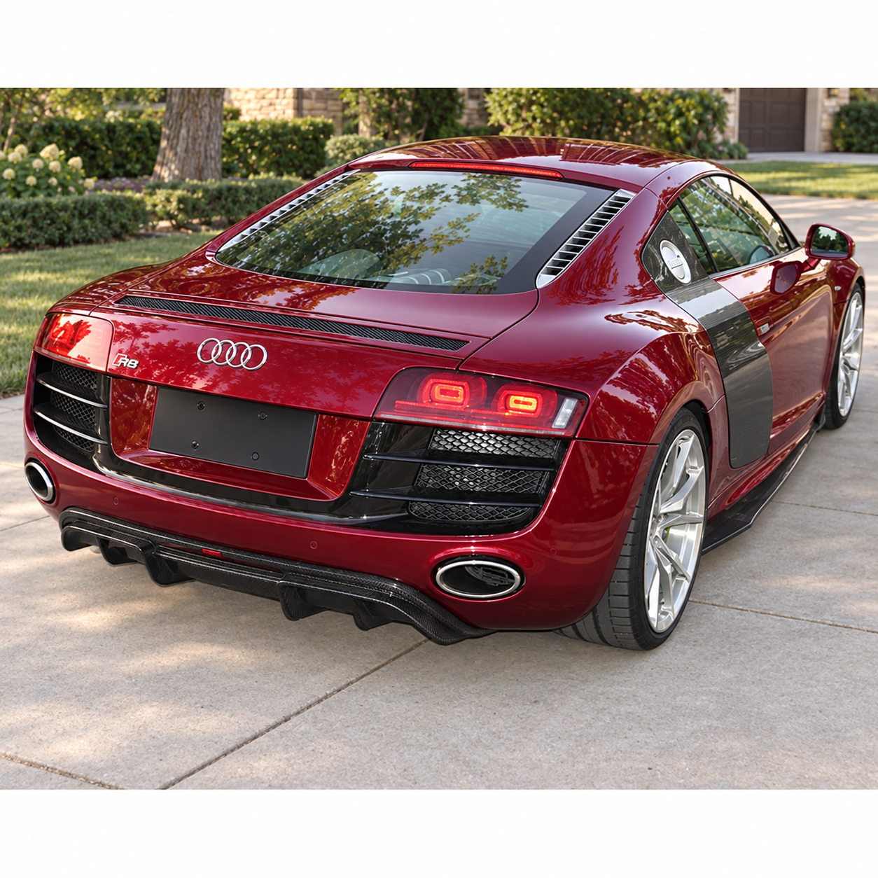 Carbon Fiber Rear Diffuser V2 - Audi R8 Gen 1 (2007-2015) — edited rendering 5